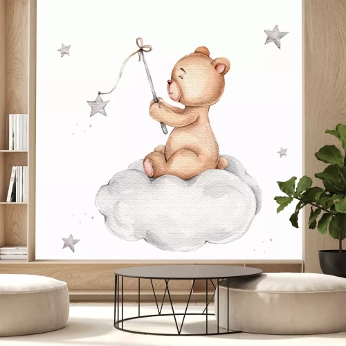 Sticker Angelrute mit Stern