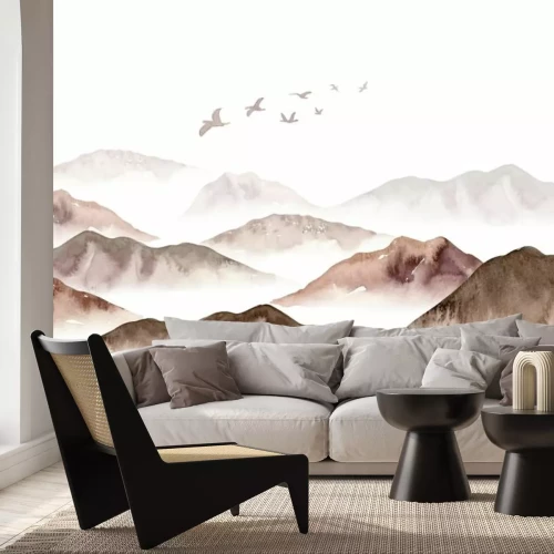 Fototapete Minimalistische Berglandschaft