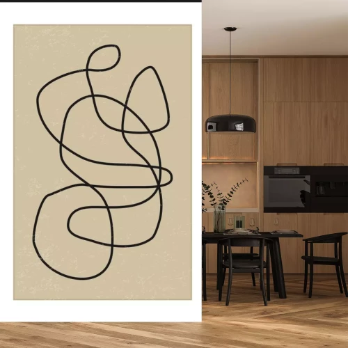 Sticker Trendy abstract aesthetic creative minimalist artistic hand drawn composition