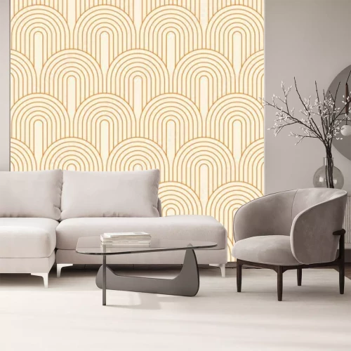 Fototapete Orangefarbene Boho-Textur