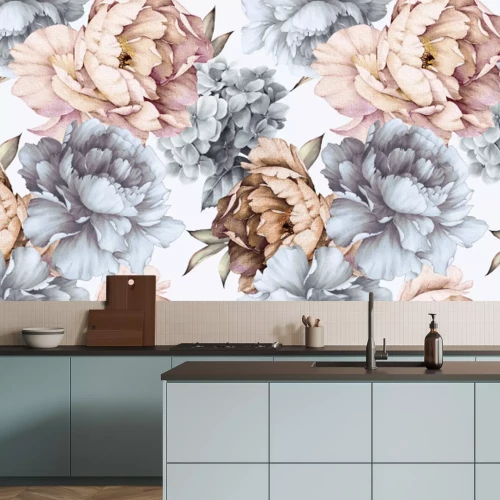 Sticker Thema mit Herbstrosen