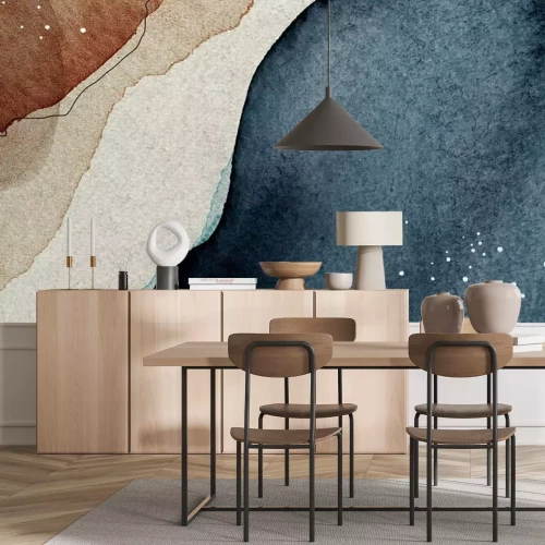 Sticker Modernes Muster mit Aquarellfarben gemalt