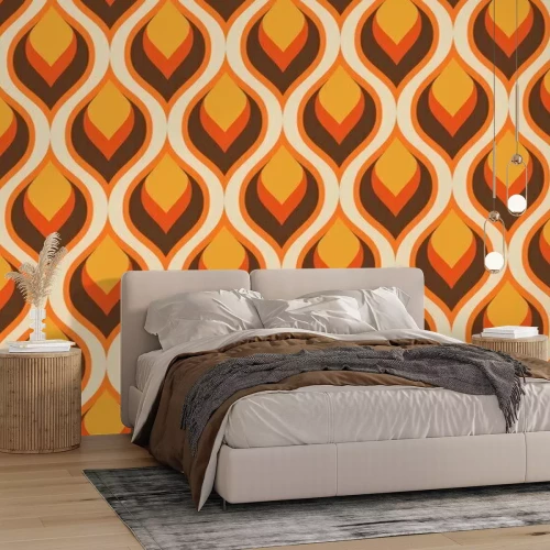 Fototapete Trendige Textur im Retro-Stil