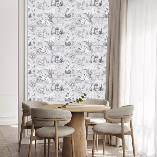 Tapete Französischer Vintage-Garten