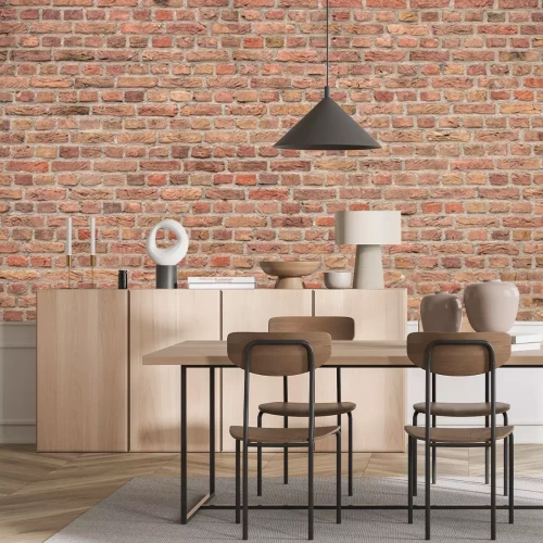 Fototapete Rote Ziegelmauer-Imitation