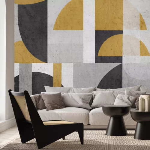 Fototapete Moderne Komposition geometrischer Formen