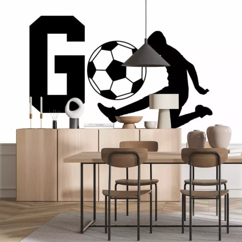 Sticker Go - Soccer t shirts design, Hand drawn lettering phrase, Calligraphy t shirt design, Isolated on white background, svg Files for Cutting Cricut and Silhouette, EPS 10