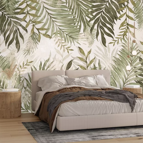 Fototapete Kamm tropischer Blätter