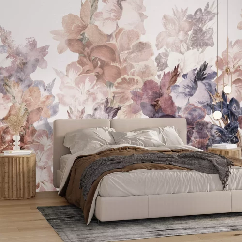 Fototapete Zarte Blumen Vintage