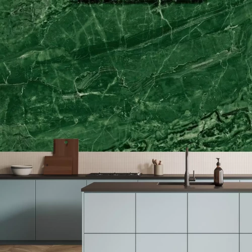 Fototapete Dunkelgrüne Marmorstruktur