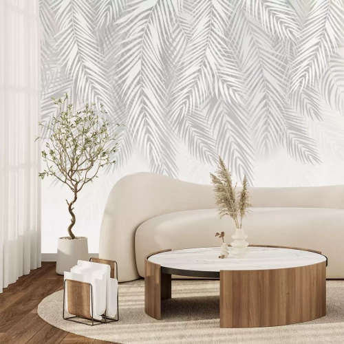 Fototapete Tropische Palmenblätter im Glamour-Stil