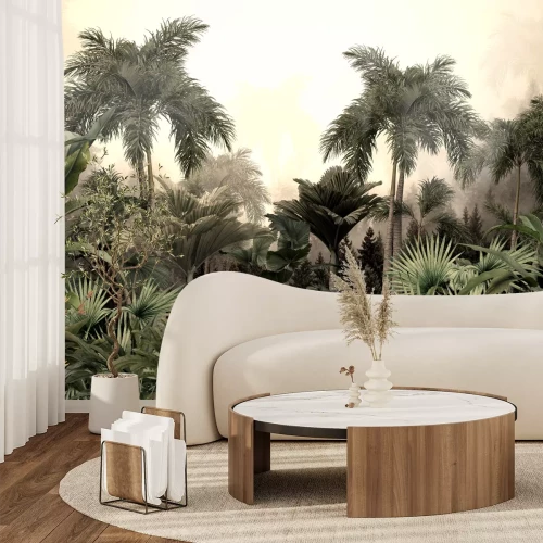 Fototapete Tropischer Wald im Vintage-Stil