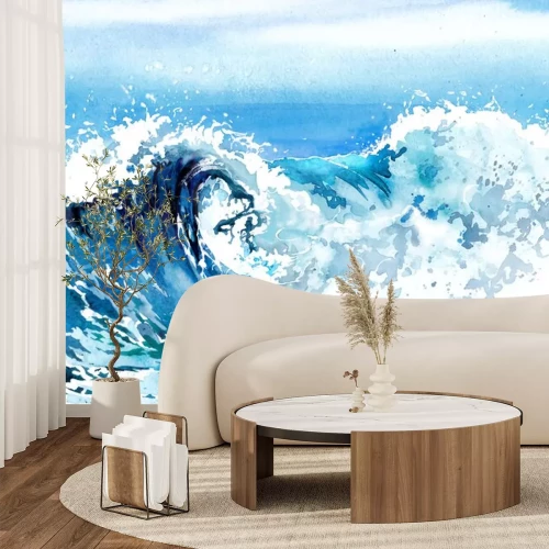 Sticker Windiger Tag am Meer