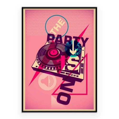 Poster Vintage Disco Druck