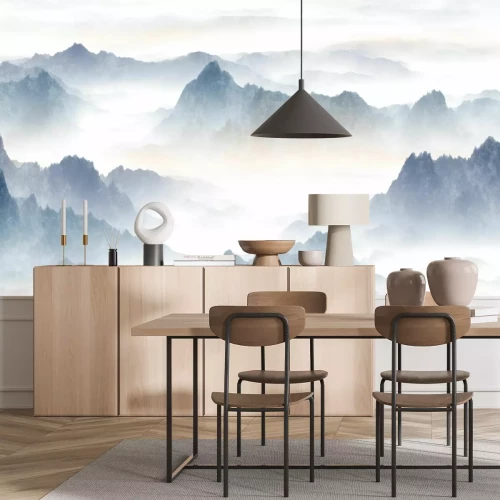 Fototapete Mountains and clouds