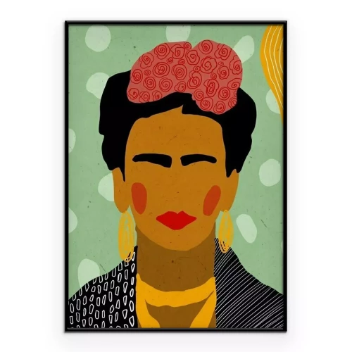 Poster Ein modernes Porträt von Frida Kahlo