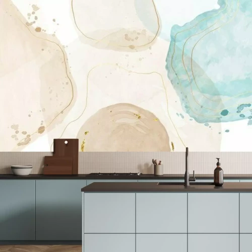 Sticker Aquarell-Hintergrund in sanften Farben