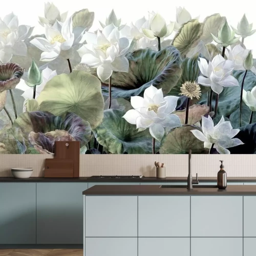 Fototapete The scenic Lotus flowers.