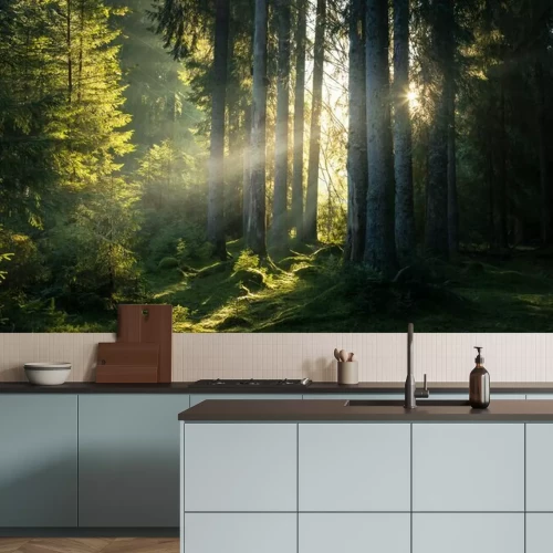 Fototapete Die Sonne bricht durch den Nebel