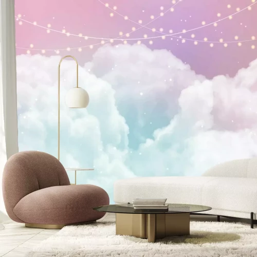 Fototapete Regenbogenwolken und Lichter