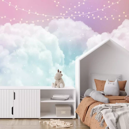 Fototapete Regenbogenwolken und Lichter