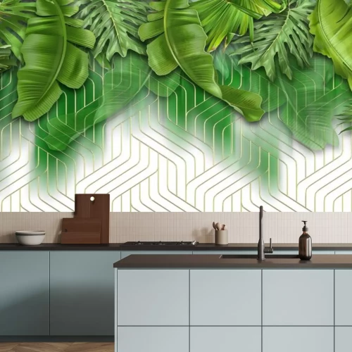 Fototapete Tropische grüne Blätter