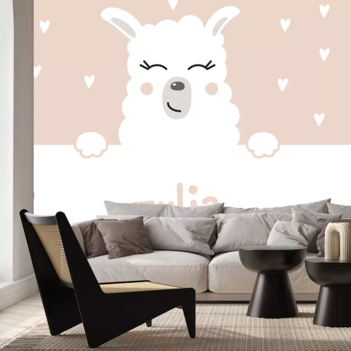 Sticker Kindername Lama 