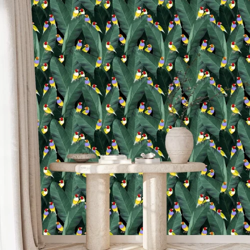 Tapete Vogel-Dschungel