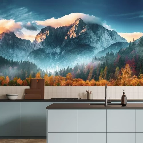 Fototapete Triglav mountain peak at sunrise