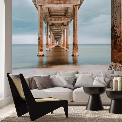 Fototapete Wooden jetty at Brighton Beach