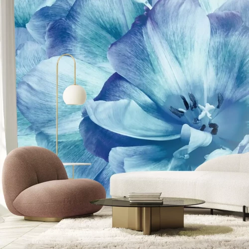 Fototapete Blaue Tulpen