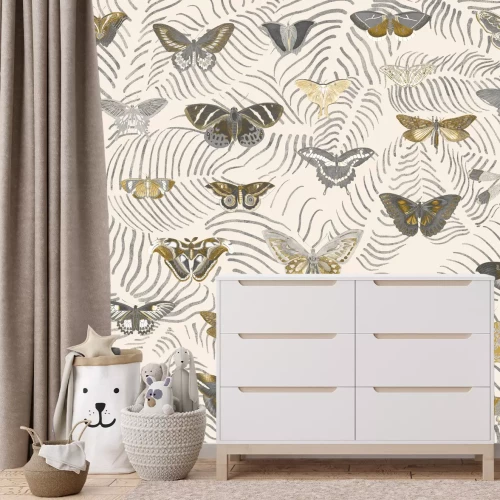 Fototapete Schmetterlinge im Boho-Stil