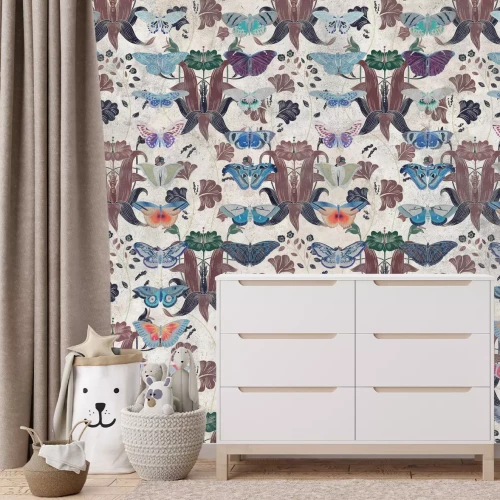 Fototapete Schmetterlinge im Retro-Stil