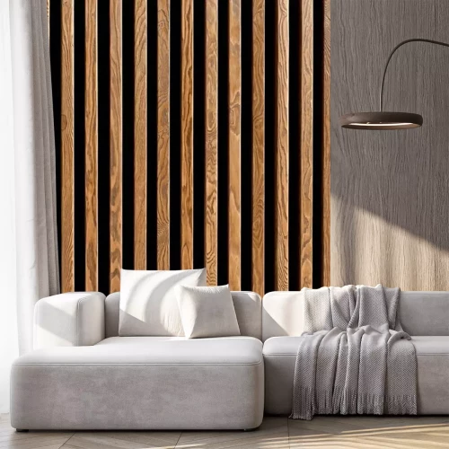 Sticker Trendiges Muster mit Holzlamellen