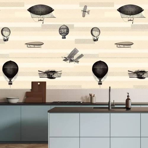 Fototapete Eine lange Reise im Retro-Stil