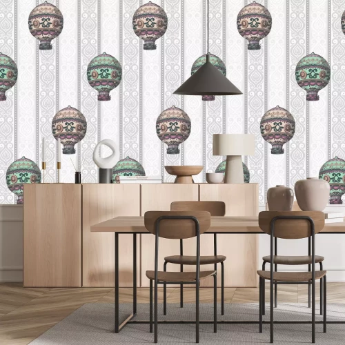 Fototapete Bunte Luftballons und Ornamente