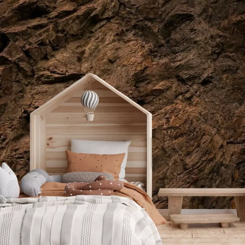 Fototapete Braune Steinstruktur