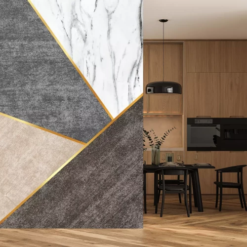 Sticker Geometrisches Muster mit Marmor-Effekt