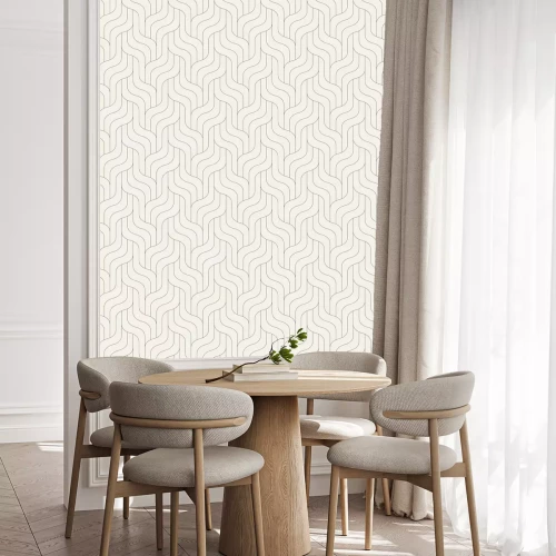 Tapete Geometrische Wellen im minimalistischen Stil