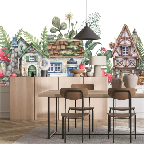 Sticker Hütten im Wald