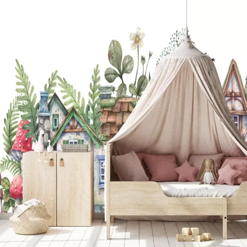 Sticker Hütten im Wald