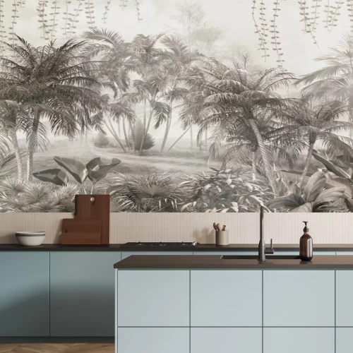 Fototapete Dschungel in Sepiafarbe