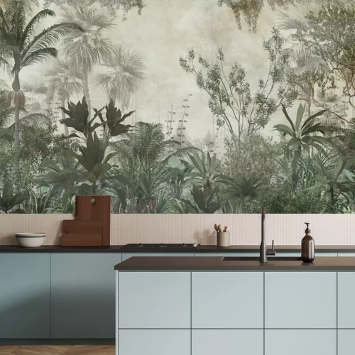 Sticker Die dichte Vegetation des äquatorialen Dschungels