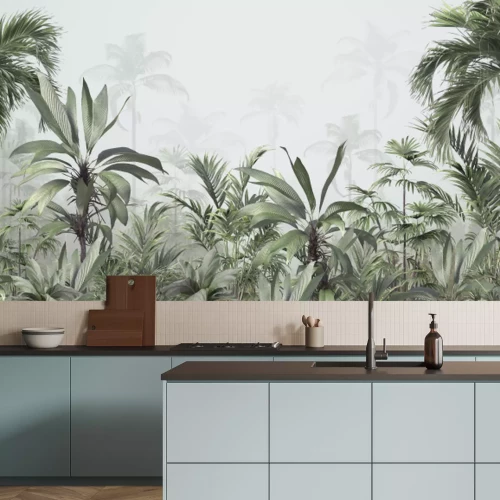 Fototapete Tropischer Dschungel aus Palmen und Bananenstauden