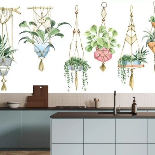 Sticker Hängende Blumentöpfe