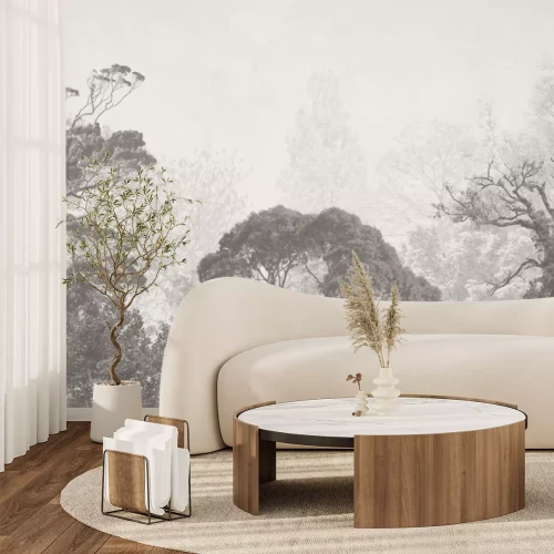 Fototapete Wald im Vintage-Stil