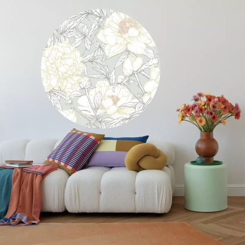 Sticker Muster mit Frühlingsblütenknospen