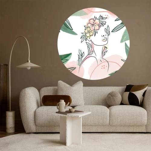 Sticker Feminine Line Art