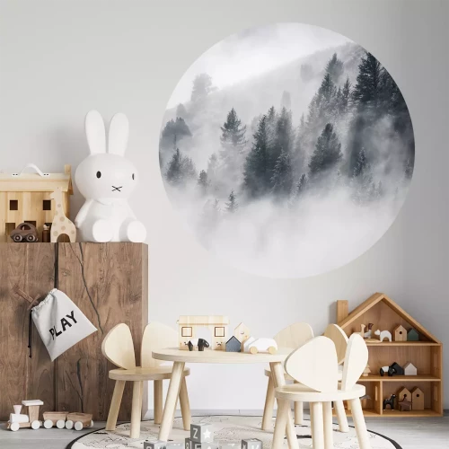 Sticker Neblige Aura im Wald