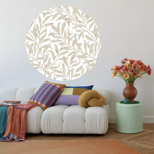 Sticker Rundes florales Muster von William Morris